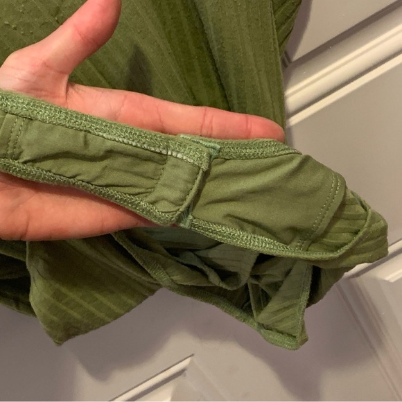 House of Harlow 1960 x Sofia Richie Christy Bodysuit Olive Green Ribbed $98.00 - Picture 12 of 14